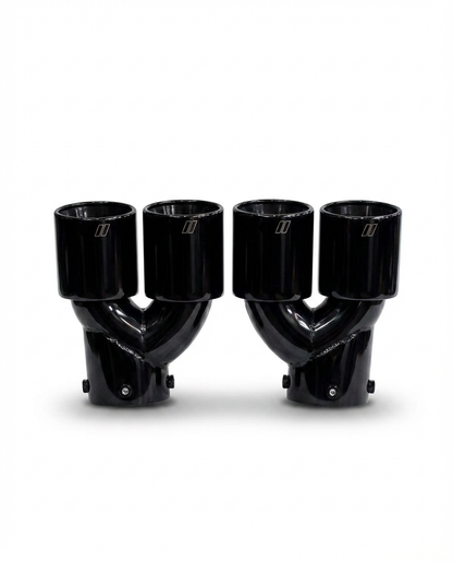 BMW 2/3/4 Series G42 G20/G21 G23 Black Stainless Steel Dual Muffler Tip (2019+)