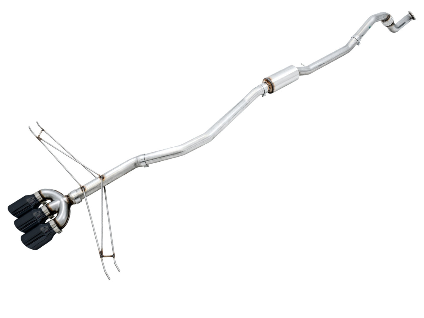 AWE Tuning Track Edition Exhaust for 10th Gen Civic Si Coupe / Sedan (includes Front Pipe) - Triple Diamond Black Tips 3020-53010