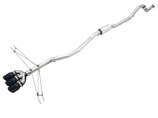 AWE Tuning Track Edition Exhaust for 10th Gen Civic Si Coupe / Sedan (includes Front Pipe) - Triple Diamond Black Tips 3020-53010