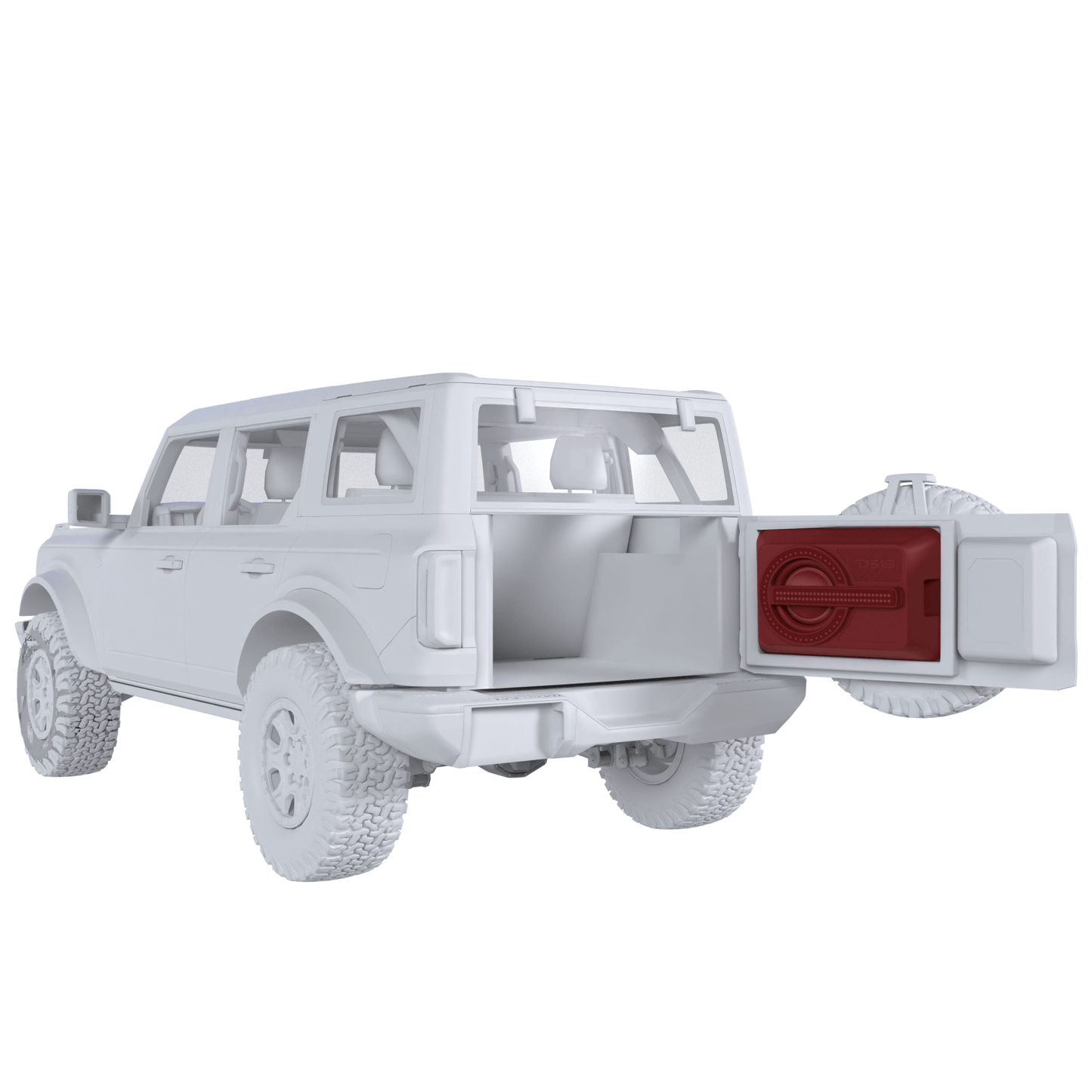 Bronco 6th Gen Loaded Tailgate Enclosure with 12” Subwoofer and RGB LED Lighting