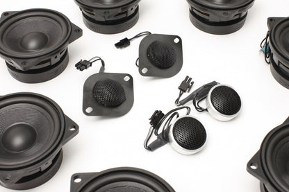 BACKORDERED - SHIPS SECOND HALF OF JULY - RECOMMEND YOU ORDER NOW, LIMITED FUTURE INVENTORY - Stage One BMW Speaker Upgrade for E60/E61 Sedan/Wagon with Premium Top Hi-Fi