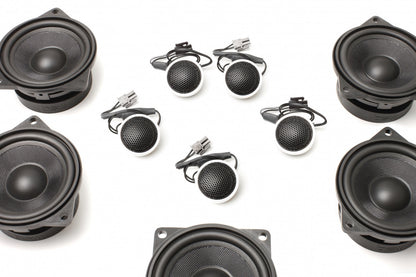 BACKORDERED - SHIPS SECOND HALF OF JULY - RECOMMEND YOU ORDER NOW, LIMITED FUTURE INVENTORY - Stage One BMW Speaker Upgrade for E70/E71 X5/X6 with Standard Hi-Fi