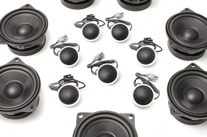BACKORDERED - SHIPS SECOND HALF OF JULY - RECOMMEND YOU ORDER NOW, LIMITED FUTURE INVENTORY - Stage One BMW Speaker Upgrade for E70/E71 X5/X6 with Premium Top Hi-Fi