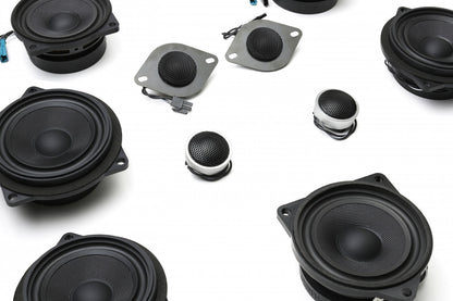 BACKORDERED - SHIPS SECOND HALF OF JULY - RECOMMEND YOU ORDER NOW, LIMITED FUTURE INVENTORY - Stage One BMW Speaker Upgrade for E90 Sedan with Premium Top Hi-Fi