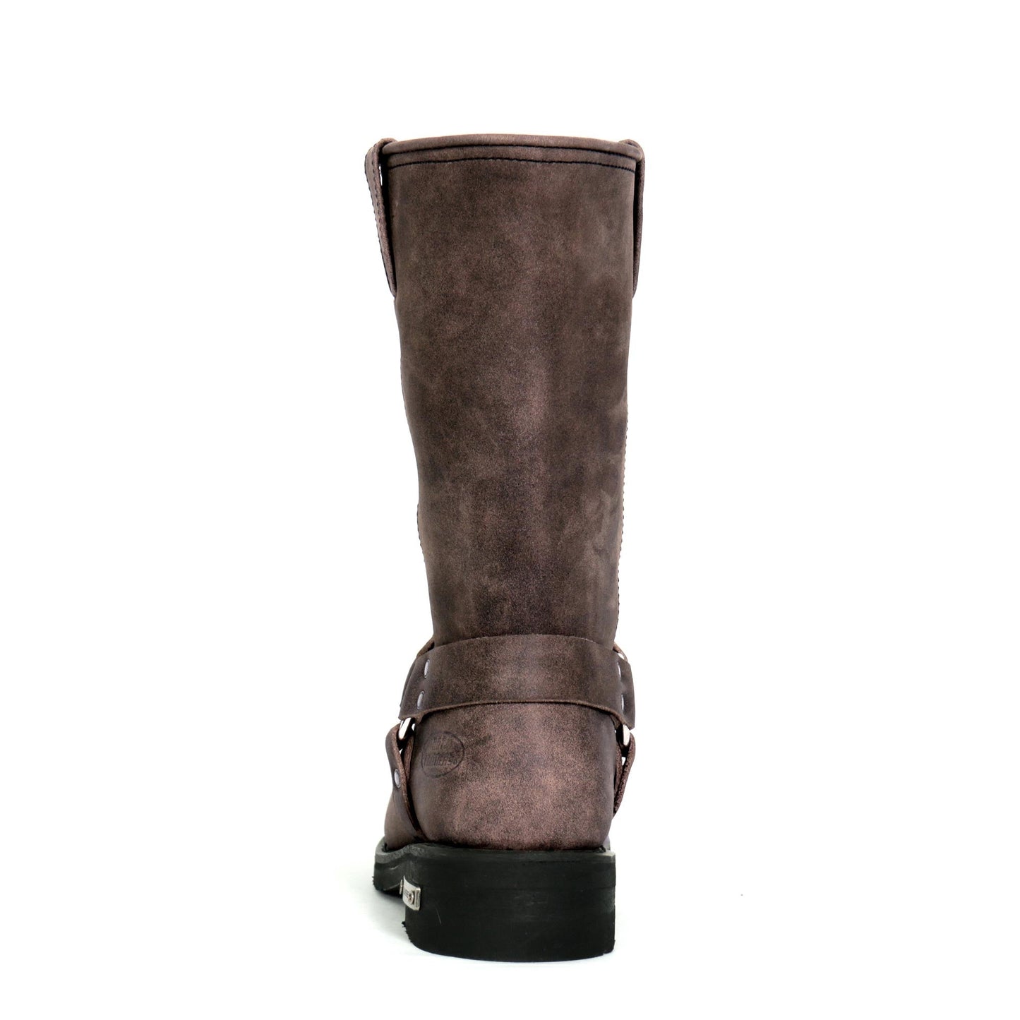Men's Dust Rider Stone-Wash Brown Harness Boots - BTM1003