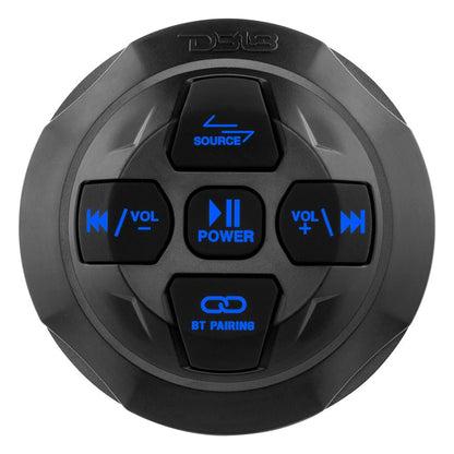 Marine And Powersports Waterproof Bluetooth Audio Receiver With Controls and Microphone