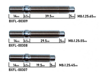 BLOX Racing Stainless Steel Intake/Exhaust Manifold Studs - M8x1.25 65mm Singles, 7-10 Piece Kits