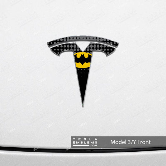 Batman Tesla Emblem Decals (Front + Back) | Model Y