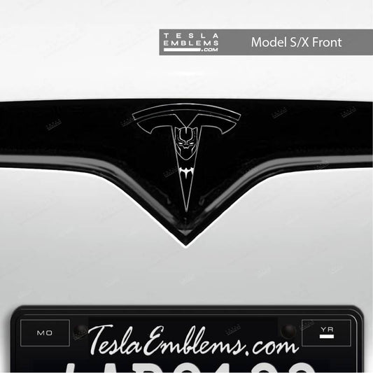 Black Panther Tesla Emblem Decals (Front + Back) | Model S