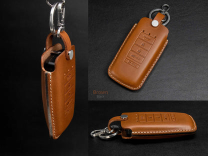 Acura [2-V2] Leather Key Fob  Case - Handcrafted in USA - Personalized Stamp