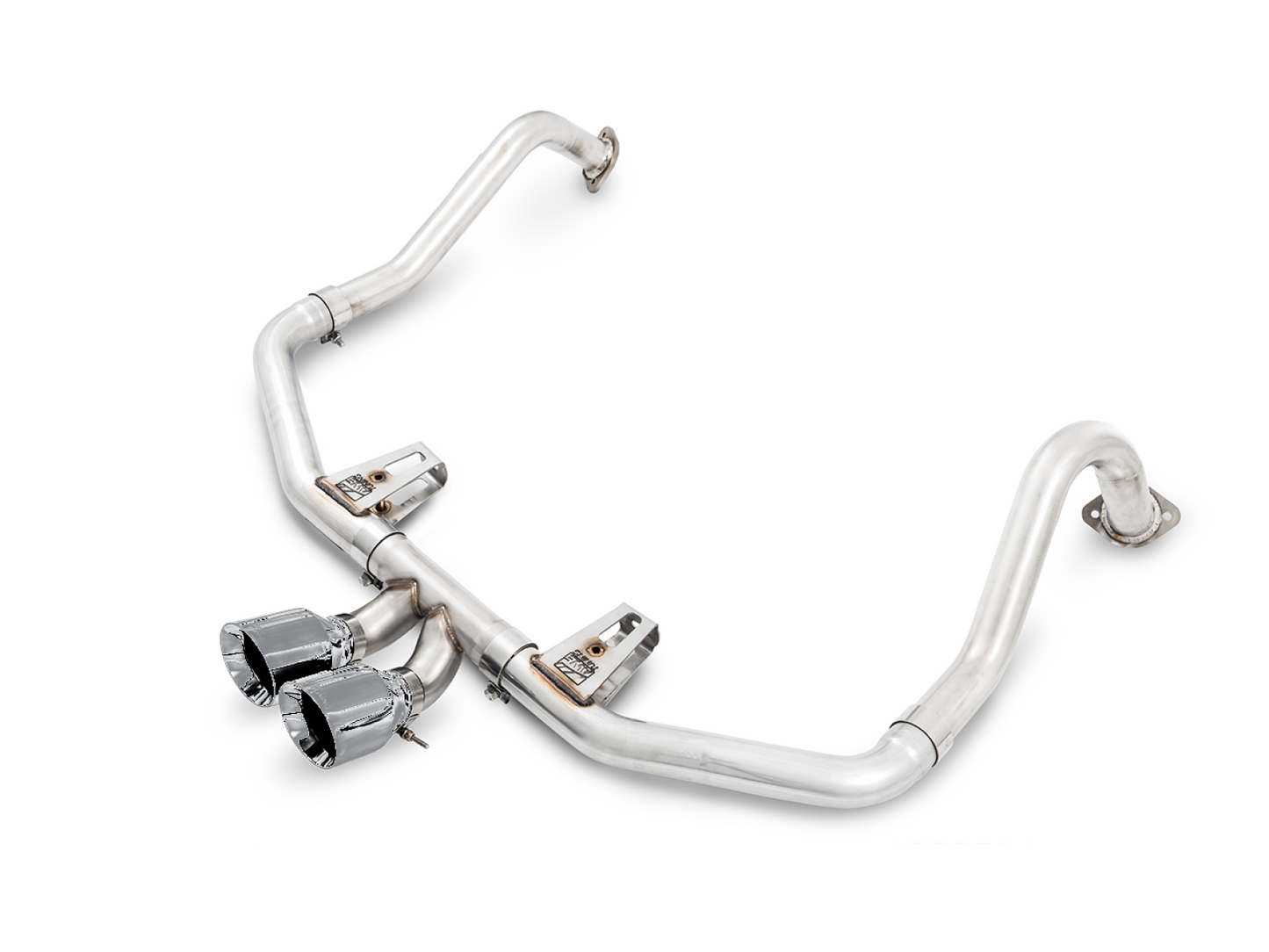 AWE Tuning Track Edition Exhaust for Porsche 718 Boxster / Cayman - Chrome Silver Tips 3010-32038