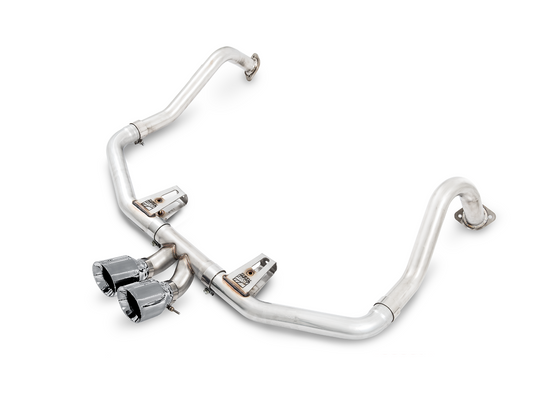 AWE Tuning Track Edition Exhaust for Porsche 718 Boxster / Cayman - Chrome Silver Tips 3010-32038