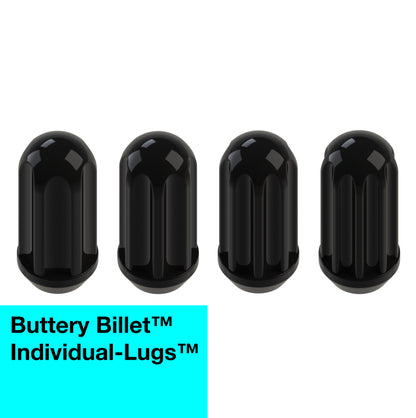 buttery billet™ Individual-Lugs™ - Closed End - For 4 Lug Wheels - Each Lug Nut Is Unique (Made to order)