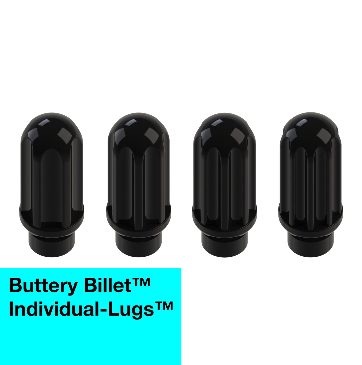 buttery billet™ Individual-Lugs™ - Closed End - For 4 Lug Wheels - Each Lug Nut Is Unique (Made to order)