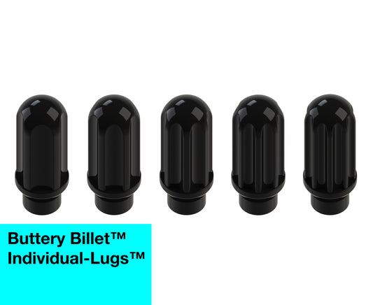 buttery billet™ Individual-Lugs™ - Closed End - For 5 Lug Wheels - Each Lug Nut Is Unique (Made to order)