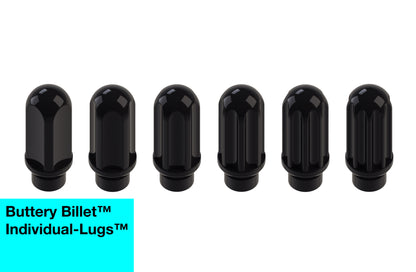 buttery billet™ Individual-Lugs™ - Closed End - For 6 Lug Wheels - Each Lug Nut Is Unique (Made to order)
