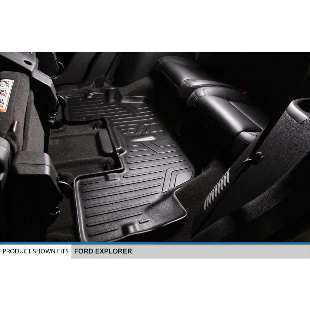 SMARTLINER Custom Fit Floor Liners For 2015-2016 Ford Explorer without 2nd Row Center Console