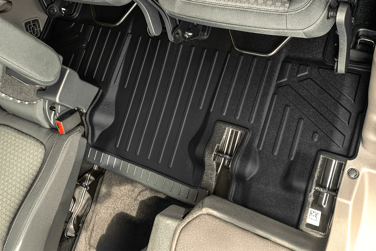 SMARTLINER Custom Fit Floor Liners For 2014-2020 Transit Connect With Carpet Flooring (Long Wheelbase & 2nd Row Bucket Seats)