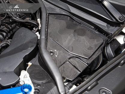 AutoTecknic Dry Carbon Engine Cowl Panel Trim Set - Toyota A90 Supra 2020-Up