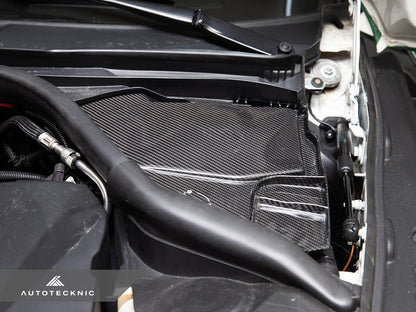 AutoTecknic Dry Carbon Engine Cowl Panel Trim Set - Toyota A90 Supra 2020-Up