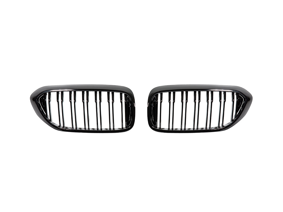 AutoTecknic Dual-Slat Glazing Black Front Grille Set - BMW G30 5-Series Pre-LCI