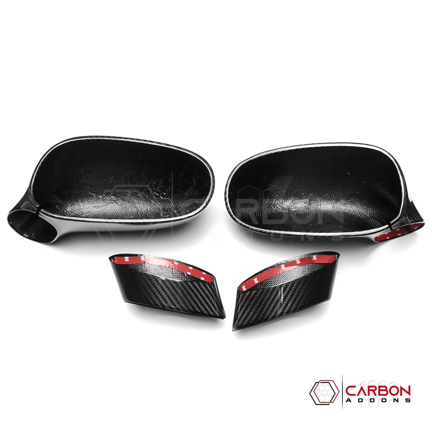 C6 Corvette (2005–2013) Real Carbon Fiber Side Mirror Cap Covers – Fits Stingray, Z06, Grand Sport & ZR1