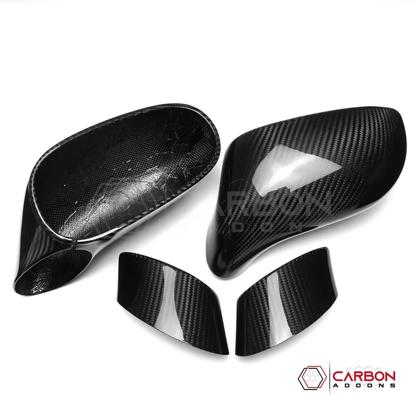 C6 Corvette (2005–2013) Real Carbon Fiber Side Mirror Cap Covers – Fits Stingray, Z06, Grand Sport & ZR1