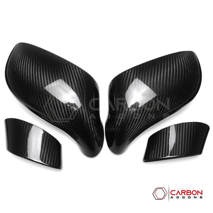 C6 Corvette (2005–2013) Real Carbon Fiber Side Mirror Cap Covers – Fits Stingray, Z06, Grand Sport & ZR1