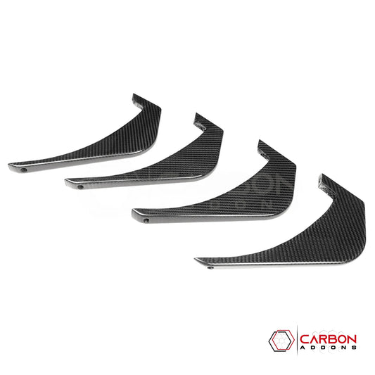 C8 Corvette Z06 / E-Ray Carbon Fiber Rear Diffuser Fins Add-On – OEM Widebody Diffuser Accent Kit