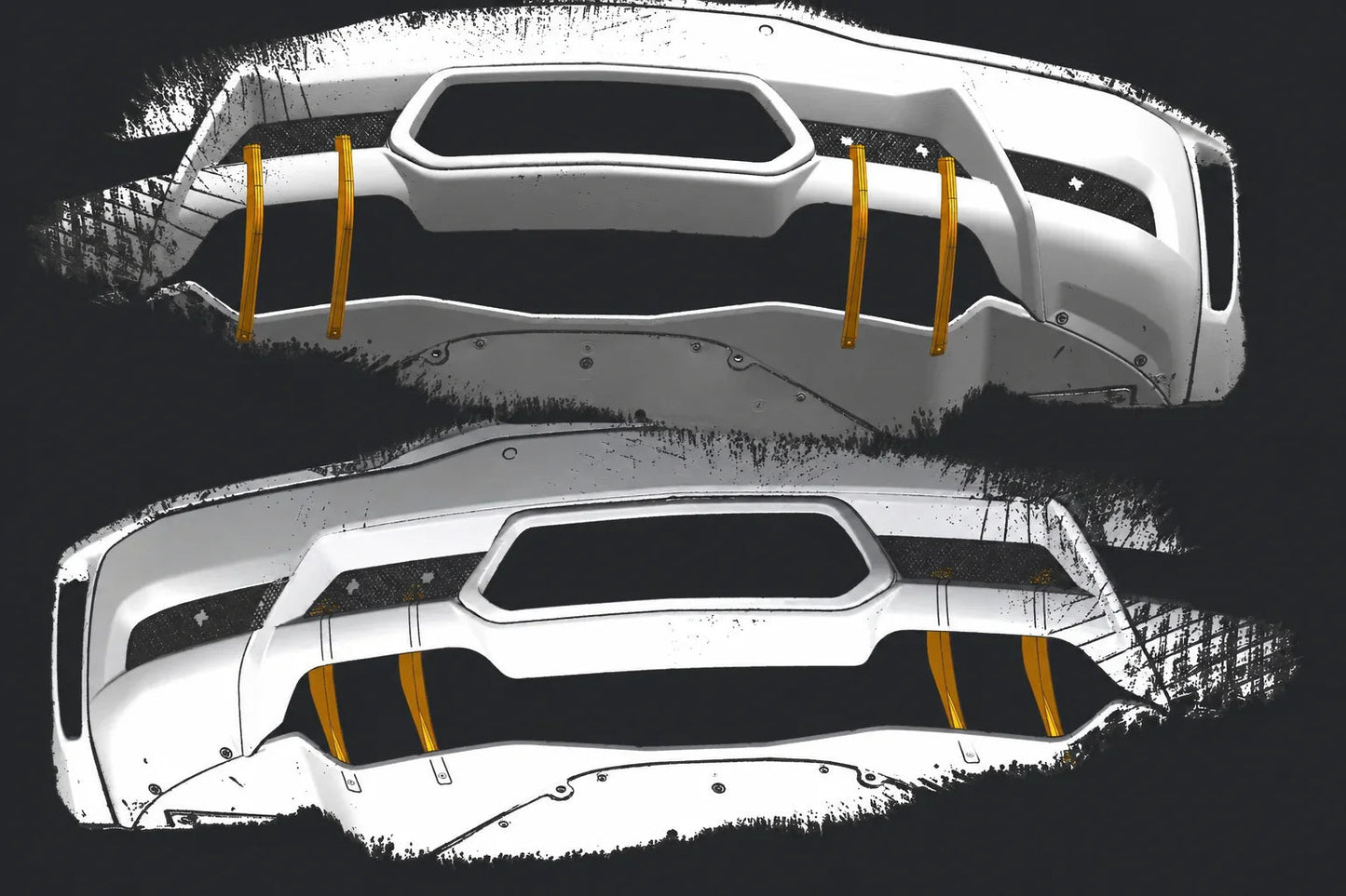 C8 Corvette Z06 / E-Ray Carbon Fiber Rear Diffuser Fins Add-On – OEM Widebody Diffuser Accent Kit