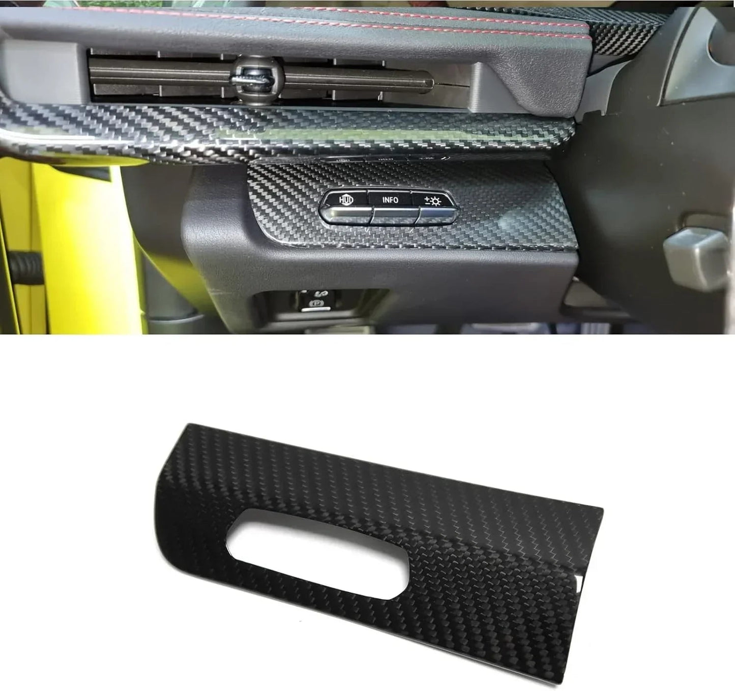 C8 Corvette Real Carbon Fiber HUD Button Control Trim Cover | Interior Upgrade (2020–2026)