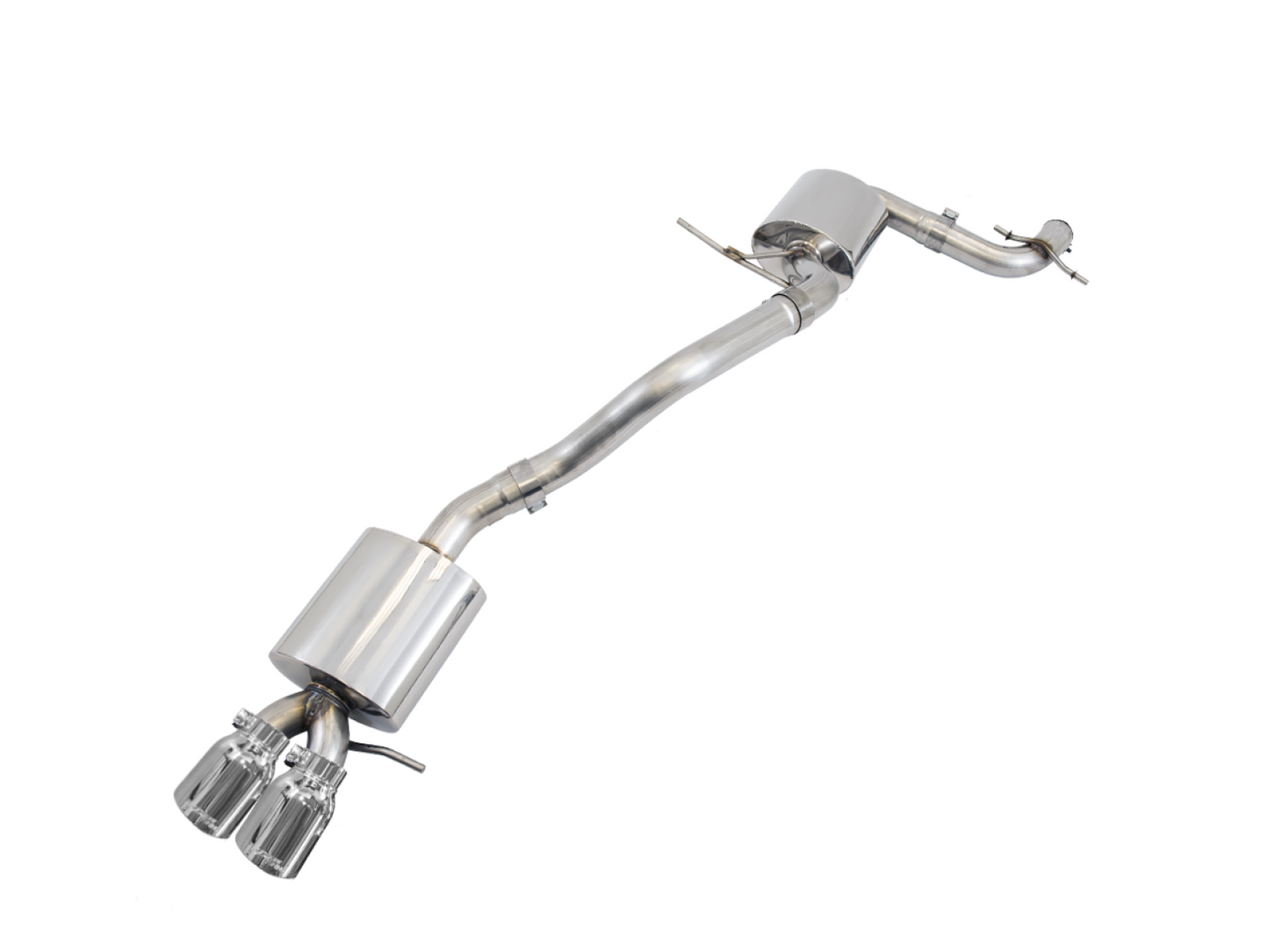 AWE Tuning Touring Edition Exhaust for MK6 GLI 2.0T - MK6 Jetta 1.8T - Polished Silver Tips 3015-22058