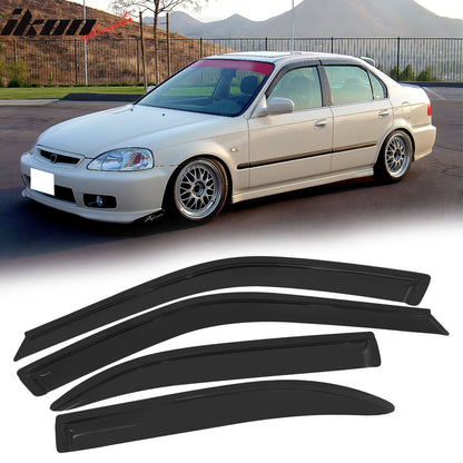 Fits Honda Civic 96-98 T-R PP Front Bumper Lip + Sun Window Visor