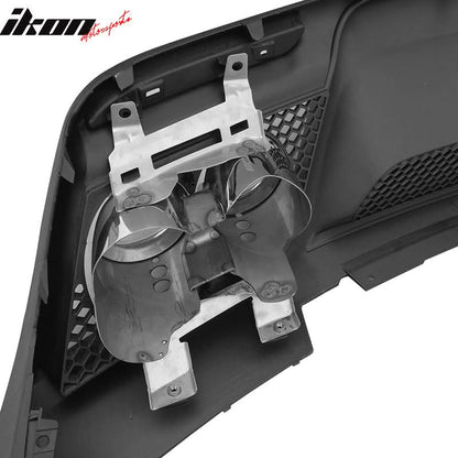 2015-2017 Ford Mustang Rear Bumper Diffuser w/ Dual Exhaust Pipes