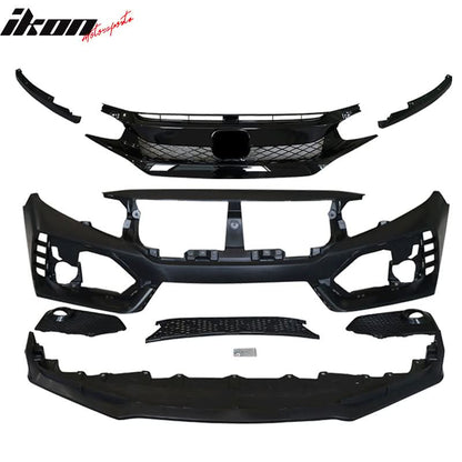 2016-2021 Honda Civic 10th-Gen Type-R Style Front Bumper Conversion