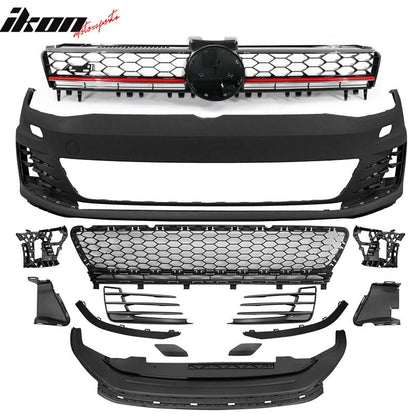 2015-2017 Golf 7 MK7 GTI Type Front Bumper + Grill Logo Badge Base