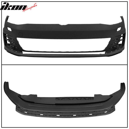2015-2017 Golf 7 MK7 GTI Type Front Bumper + High Bar Chrome Grille