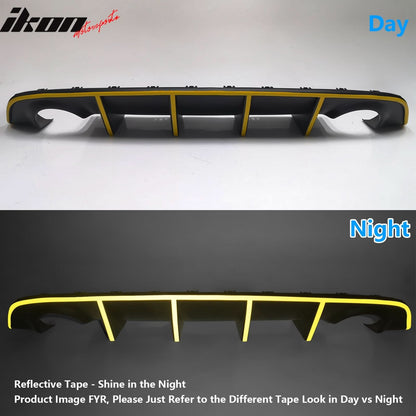 2012-2014 Charger SRT8 V2 Style Rear Diffuser w/ Reflective Tape
