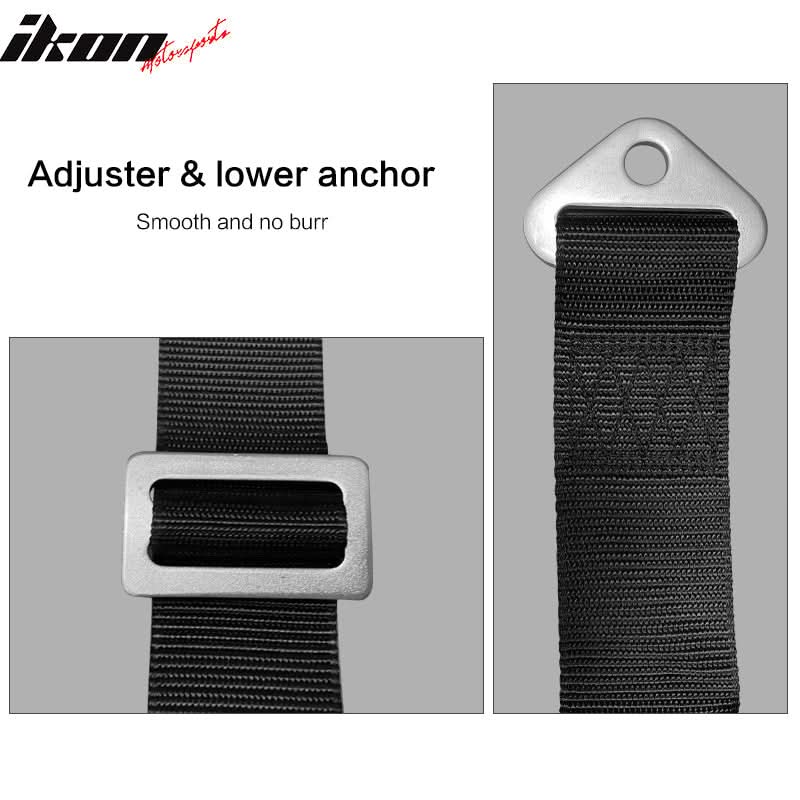 6 Point Black Go-kart UTV ATV Racing Harness Buckle Seat Belt Nylon