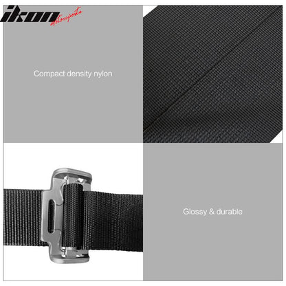 6 Point Black Go-kart UTV ATV Racing Harness Buckle Seat Belt Nylon
