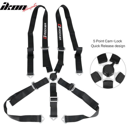 Universal Brown Racing Seat with Dual Slider 5 Point Cam-lock Belt PU