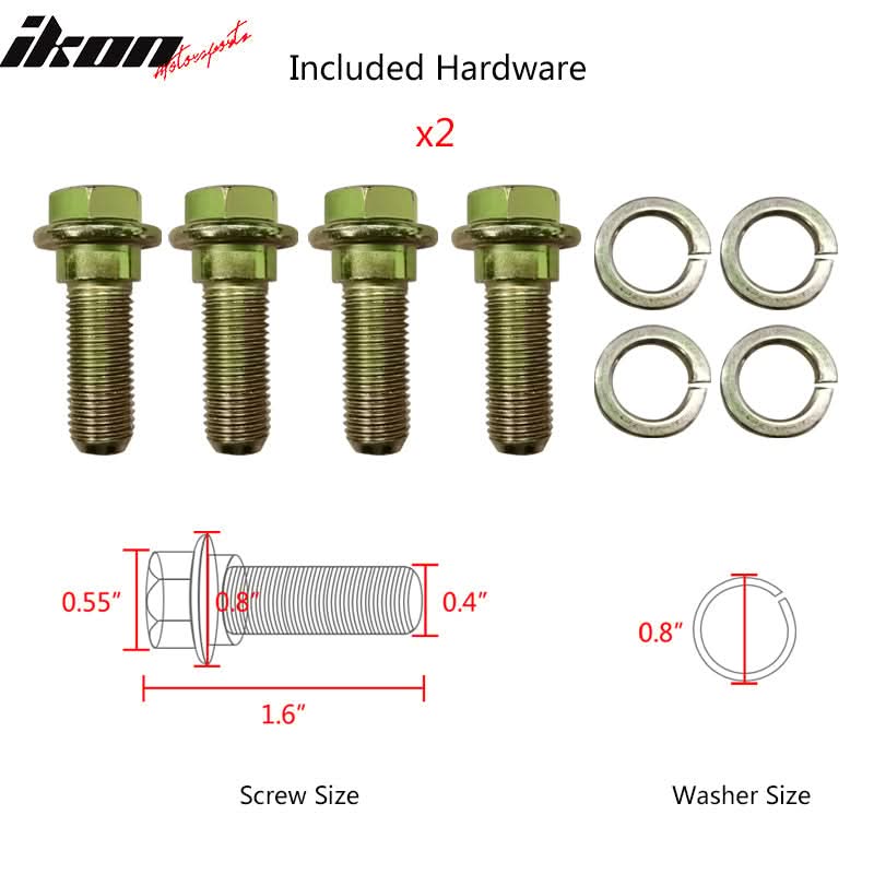 Universal Red Bezel Racing Seat Dual Slider Cam-lock Belt PU Carbon