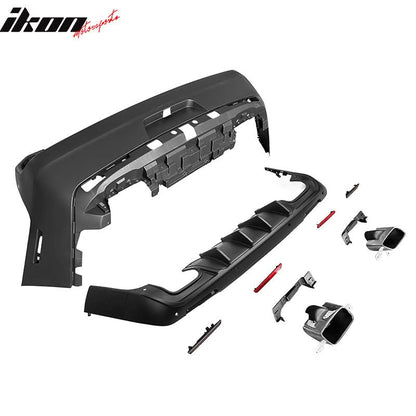2008-2014 Dodge Challenger Front + Rear Bumper Cover + Diffuser PP
