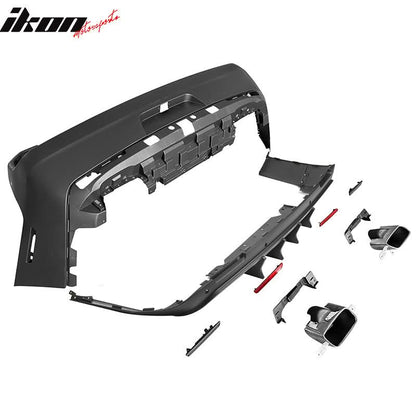 2008-2014 Dodge Challenger Front + Rear Bumper Cover + Diffuser PP