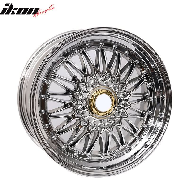 (2) 18X8.0 +35 5X114.3 / 5X120 Step Lip Deep Dish Mesh Wheels Rims