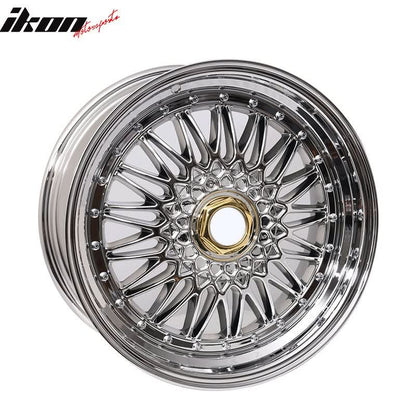 (2) 18X8.0 +35 5X114.3 / 5X120 Step Lip Deep Dish Mesh Wheels Rims