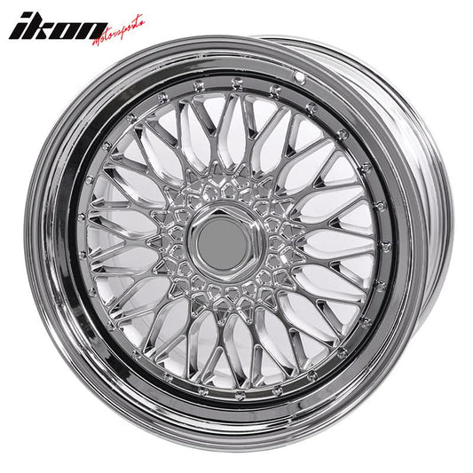 (2) 19X9.5 +40 5X114.3 / 5X120 Step Lip Deep Dish Mesh Wheels Rims