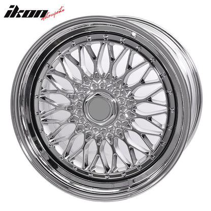 (4) 19X9.5 +40 5X114.3 / 5X120 Step Lip Deep Dish Mesh Wheels Rims