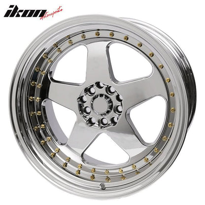 (4) 18X10 +30 5X100 / 5X114.3 Step Lip 5 Spoke Wheels Rims Replacement