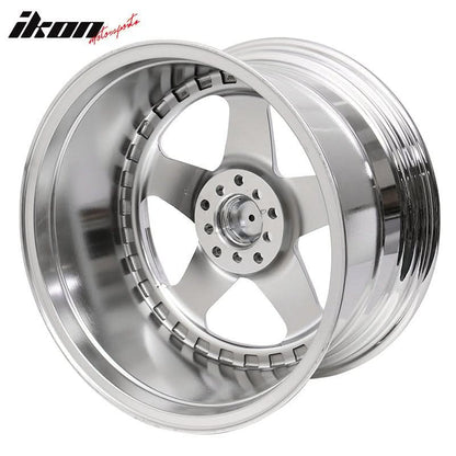 (2) 18X10 +30 5X100 / 5X114.3 Step Lip 5 Spoke Wheels Rim Replacement